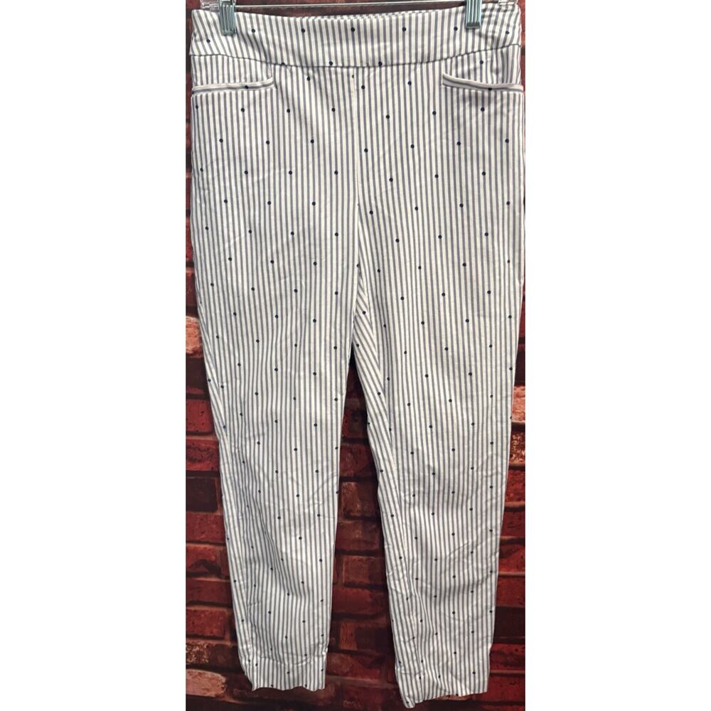 Chico’s Blue Striped and Polka Dot Pull On Pants Size 0R (4R)